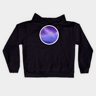 Mountains and night sky Kids Hoodie